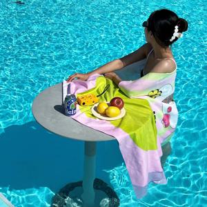 오션캣츠보드 비치타올 130x70cm 극세사 바디타올 물놀이 워터파크