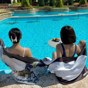 오션유니버셜 비치타올 130x70cm 극세사 바디타올 물놀이 워터파크