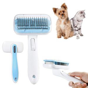 강아지 고양이 빗 원터치 털제거 스테인레스 브러쉬 단모용 중모용 이중용 장모용