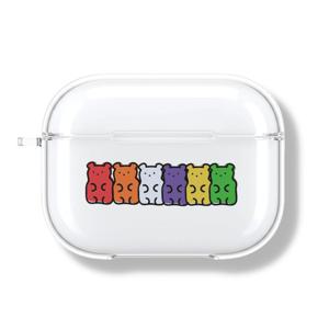 아칸 곰젤리 에어팟프로 투명케이스