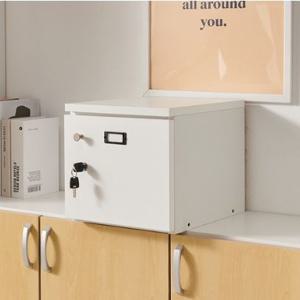 모던화이트 금장손잡이 잠금형 협탁 낮은수납장 300