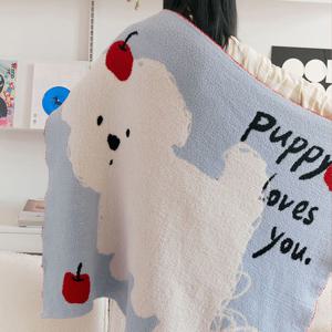 [해외] 퍼피 러브스유 대형 담요 소파 블랭킷 이불 130x100