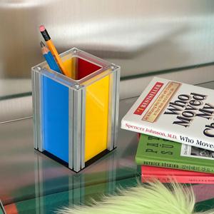 바우하우스 하드 아크릴 펜꽂이 다용도홀더 브러쉬정리함 연필꽂이