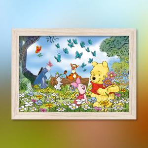 곰돌이 푸우 - 꽃밭에서 직소 퍼즐+액자 세트 디즈니 애니메이션 500피스