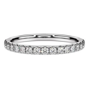 Eternity 밴드 링, 랩 그로운 다이아몬드 0.4ct tw, 라운드 쉐입, 스털링 실버