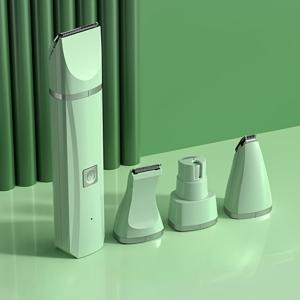 TEMU 4-in-1 전기 애완동물 트리머 (네일 폴리쉬 포함) - 저소음 USB 충전식, 강아지, 고양이, 소형 동물용 4-in-1 트리머 - 면도날, 발털 소형 날 포함|네일
