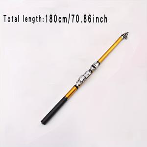 TEMU 1pc 골든 휴대용 텔레스코픽 소프트 테일 소형 트롤링 로드 - 섬유강화유리, 3단계 접이식 디자인, 호수, 강, 해변 및 강으로 다양한 색상 옵션, 낚시 장비, 생동감 있는 낚시 막대, 텔레스코픽 디자인, 경량 막대