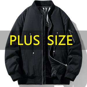 TEMU 플러스 사이즈 남성 캐주얼 패딩 코트 겨울용 보온 패딩 코트 플라이트 심볼 워크 재킷 베이스볼 칼라 아우터웨어 심플 다용도 트렌디 겨울 의류, 플러스 사이즈