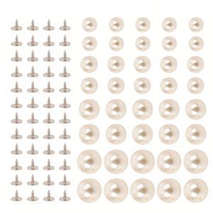 TEMU 40개 4종류 ABS 진주 버튼 노 스티치 버튼 진주 버튼 핀 고정 핀 노 도구 제거 재사용 가능한 셔폰 직물 셔츠 블라우스 드레스 스웨터 스웨터 여성용|쉬폰원피스