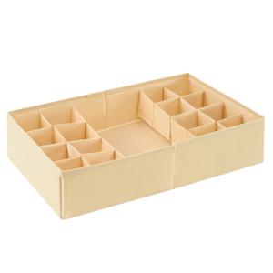 TEMU 3단 수납이 가능한 조절식 독립형 속옷 & 양말 정리함 - 라벨이 있는 튼튼한 원단 서랍 정리함, 옷장, 서랍장, 욕실용 공간 절약형 디자인 - 가정, 기숙사 또는 좁은 공간에 적합, 속옷 수납