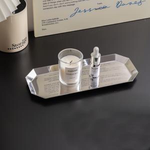 TEMU 우아한 다각형 스테인리스 금속 디스플레이 트레이, 실버/골드/블랙 옵션 - 향초 보관, 주얼리 전시, 화장품 정리, 키 수납에 완벽한 데스크용 쥬얼리 트레이