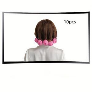 TEMU 10개 무열 컬링 아이언 세트, 모든 헤어 타입에 적합 - 스타일링 및 영구 컬용 무열 컬러, 웨이브 헤어 액세서리, 고품질 컬 강화 도구, 내구성 있는 컬링 세트, 살롱 퀄리티 무열 컬 메이커, 여성 헤어스타일링