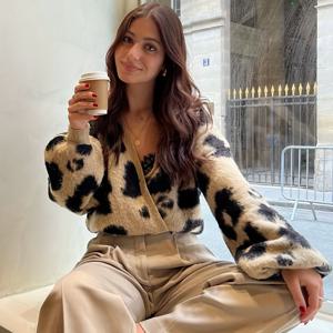 TEMU 여성용 우아한 V넥 스웨터 - 부드럽고 신축성 있는 풀오버 스웨터, V넥 라인, 가을/겨울용 긴소매 상의, 오피스, 파티, - 여성 스웨터 의류, 귀여운 스웨터, 겨울 옷장, 골지 질감, 스타일리시한 니트