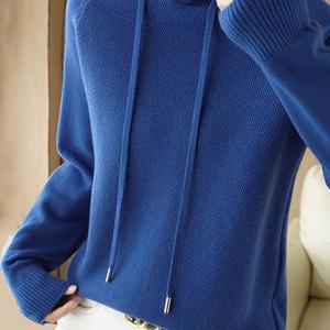 TEMU 여성용 추동 긴팔 후드 니트 티셔츠 상의 데일리 캐주얼 통근 루즈 편안 소프트 니트 톱 SLIM GIRL 슬림소녀