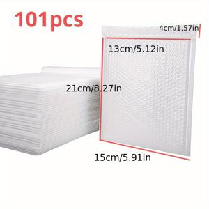 TEMU 51/101 두꺼운 PE 버블 메일러, 부활절 휴일 파티 선물에 완벽, 자체 접착 및 보호 기능. 100 두꺼운 PE 버블 메일러, 자체 접착 및 충격 방지 포장, 보석 및 소품에 이상적, 결혼식, 약혼식 및 데이 배송 가방에 적합 (사이즈 확인 후 구매, 측면 포함).