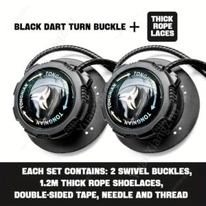 TEMU 1쌍 자동 신발끈, 묶음 없음, 회전 버클, 신축성, 운동화, 성인용 두꺼운 원형 신발끈, 묶음 없음, 신발끈