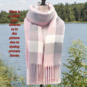 TEMU 여성용 우아한 스카프 태슬 프린지 - 겨울용 보온 방풍 목도리, 부드러운 논스트레치 블라우스 재킷 드레스용, 캐주얼 & 오피스웨어, 다용도 추위용 액세서리 (손세탁/드라이클리닝) - 스타일 업그레이드로 의상 완성