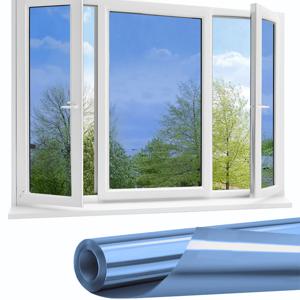 TEMU 대형 단면 사생활 보호 단열 거울 필름, 사무실 창문, 주방 발코니, 가정 침실 및 서재에 적합 – 간편한 설치를 위한 자가 접착식