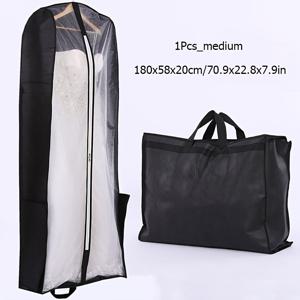 TEMU 1pc 웨딩 드레스 먼지 커버 가방, 드레스 용 옷 보관 가방, 휴대용 의류 가방, 침실, 옷장, 옷장, 집, 기숙사 용 가정용 보관 주최자