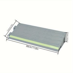 TEMU 조절 가능한 높이 휠체어 경사로 - 확장 기능 포함, 내구성 강한 플라스틱 미끄럼 방지 문턱 경사로, 녹색 안전 표시등, 가볍고 튼튼한 디자인, 휠체어, 쇼핑 카트, 로봇 청소기용 - 실내/외 사용, 쉬운 설치, 호환성, 내구성 및 휴대성, 가정/사무실/상업용 - 노인 및 로봇 청소기 접근에 이상적