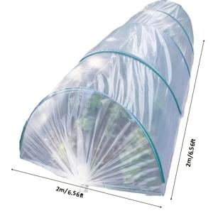 TEMU 겨울철 식물 냉각 보호 투명 커버 필름, 정원 식물의 냉각 및 물로부터 보호, 창문 필름 밀봉, 온실 PE 커버 필름 제작, 냉각으로부터의 단열 및 습기 보존 제공.