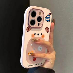 TEMU 휴대폰 케이스 - 아이폰 16/15 Pro Max, 14 Plus, 쿼드 13/12, 정밀 홀 11에 적합한 귀여운 곰돌이 케이스, XR 및 XS용 만화 스타일