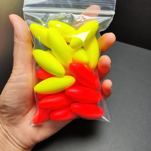 TEMU 20개 30mm/36mm/41mm 올리브 모양 초경량 폼 플로트 - 전통 라인 그룹, 루스 버클 엑스트라 라지 밝은 오렌지색 카프, 메기 및 민물 낚시용 플로트, 카프 낚시 액세서리, 생동감 넘치는 플로트 디자인, 내구성 있는 플로트 소재