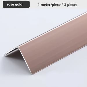 TEMU 3개 세트 90° 알루미늄 합금 코너 가드 - 무타공 접착식 벽면 보호대, 타일/목재 바닥용, 충격방지 앵글 트림 & 장식성형