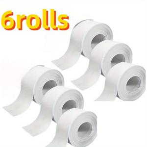 TEMU 6롤 자체 접착 방수 벽지 - 도구 필요 없음, 욕실, 주방, 바닥, 플라스틱, 욕조, 유리 및 목재용 즉시 누수 방지 수리 - 내구성 있는 PVC, 매끄러운 표면, 사용하기 쉬움, 욕실 방수 벽지, 부엌 밀봉, 세련된 외관, 쉬운 적용 테이프