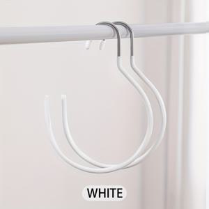 TEMU 2개의 고무 코팅된 C-후크 행거, 미끄럼 방지 고무가 있는 둥근 금속 후크, 원형 후크 스카프 행거, 다기능 후크, 옷장 보관, 욕실, 벨트, 숄, 넥타이, 스카프 및 모자를 걸 수 있습니다.