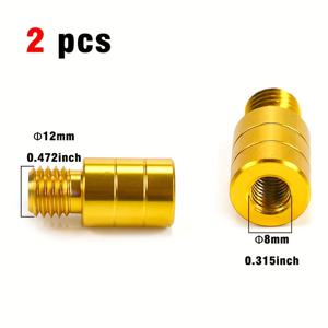 TEMU 2개입, 낚싯대용 금속 변환 헤드, 수-암 커넥터, 낚시 장비 개조용.