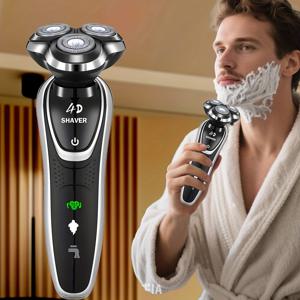 TEMU 4D 플로팅 남성용 전기 면도기, 로터리 전기 면도기, 충전식, 머리 면도에 적합, 자석 흡착, 360도 회전, 남성용으로 설계됨, 특별한 날에 아빠 또는 남자친구를 위한 완벽한 선물.
