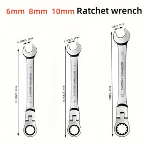 TEMU 3pcs 콤비네이션 렌치 세트, 캔버스 가방 포함 콤비네이션 렌치 키트, 미러 크롬 바나듐 스틸, 오픈형 및 박스형 헤드, 미터 렌치, 자동차 및 헤비 듀티 산업용 공구, 전문가용 공구 세트, 헤비 듀티 디자인