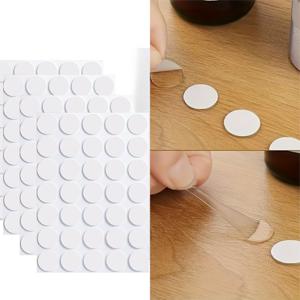 TEMU 350개 (0.79인치/20mm) 양면 탈착 가능 투명 접착 점 - 강력한 재배치 가능 방수 접착 스티커, 비독성, 플라스틱 호환 접착 퍼티, 풍선, 공예, 벽, 냉장고 및 임시용