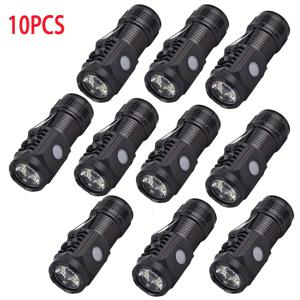 TEMU 10개입 초고휘도 LED 휴대용 손전등, USB 충전식 멀티 모드 컴팩트, 파우치 클립 및 내장 리튬 배터리 포함, 노동절 선물 백팩 홈 워크, 비상 캠핑 낚시, 캠핑 장비, 컴팩트 디자인, 내구성 있는 구조|백팩|후레쉬
