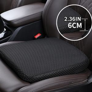 TEMU 1개 두꺼운 폴리에스터 자동차 시트 쿠션 - 경사형 인간공학 디자인, 통기성 및 미끄럼 방지 높이 보조 패드, 메모리 폼 충전재, 중간 소프트한 rigidity, 휴대용 및 손세탁 가능, 모든 계절 운전자의 편안함을 위한 시트 쿠션, 미끄럼 방지 기능