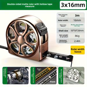 TEMU 스테인리스 스틸 재질의 텔레스코픽 줄자, 3.0미터 및 5.0미터로 제공, 방수, 방진, 방식, 낙하 방지 기능, 정확한 측정을 위한 강화된 스틸 재질 특징 - 건설, 프로젝트에 적합