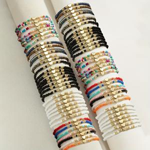 TEMU 70개 레트로 비치 스타일 컬러풀 라이스 비즈 믹스 앤 매치 복숭아 하트 멀티 레이어 여성용 팔찌 세트, 휴일 선물용으로 적합