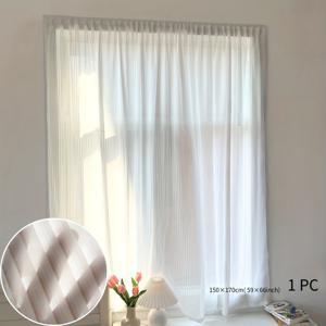 TEMU 1패널 자가접착형 무드릴 수직 블라인드 - 웨이브 패턴, 스타일 폴리에스터 원단, 투명하면서도 불투명한 수직 리지, 거실/침실/욕실용 커튼 (짧은/긴 사이즈)