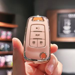 TEMU 2010-2019년 for CHEVROLET 임팔라, 캠아로 크루즈, 에퀴노, 말리부, 소닉, for GMC Terrain, for BUICK 레갈, 베라노 4 버튼용 자동차 키 포브 커버 키 케이스 커버