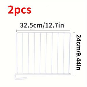 TEMU 의류용 옷장 선반 정리함, 나무 선반을 위한 금속 옷장 분할기, 선반 분리기, 침실 옷장 주방 캐비닛 수납 정리를 위한 철제 선반 분할기