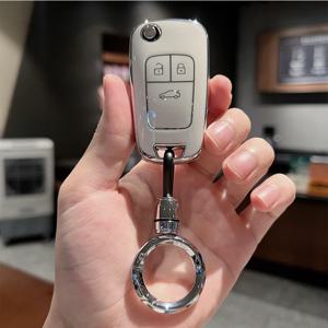 TEMU 체르리케트 크루즈 아베오 트랙 세일 말리부 캡티바 오펠 바우할트 J 코르사 인스니아 모카용 TPU 자동차 플립 키 케이스 커버 쉘