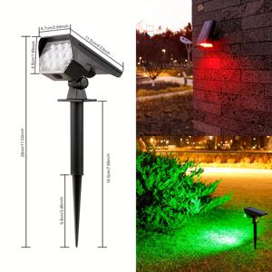 TEMU 1개 태양광 트레일 , 10LED, 24 LED 태양광 정원등, 접이식 반침입형 조명기구 플러그 홀더 포함, 플라스틱 램프쉐이드, 산책로·잔디밭·차도용 설치 하드웨어