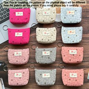 TEMU 12개 다기능 크리에이티브 코듀로이 동전 지갑, 스타일리시 여성용 클러치 지갑 (동전 및 열쇠 보관), 심플하고 다용도 선물 가방.