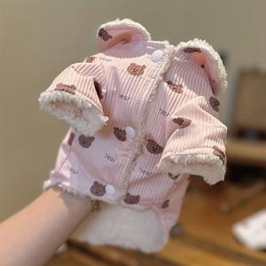 TEMU 1개 겨울용 따뜻한 강아지 재킷 - 두꺼운 코지 프레스 버튼 클로저 스웨터 코트, 치와와, 포메라니안, 시츄, 요크셔 테리어 및 소형견용 - 세탁기 사용 가능 (건조기 사용 금지) - 야외 겨울 의류