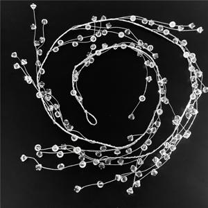 TEMU 1개 반짝이는 아크릴 가랜드 - DIY 크리스마스 트리, 화환 및 수제 장식용 3.93피트 투명한 아이스 비즈, 크리스마스, 할로윈, 추수감사절, 발렌타인데이를 위한 다용도 오너먼트 - 전기 필요 없음, 장식 | 장식용 가랜드 | 정교한 디테일