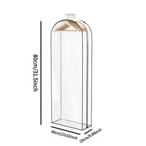 TEMU 옷을 걸어 놓을 수 있는 투명한 옷 가방, 코트, 재킷, 셔츠를 위한 옷장 보관 커버 - 지퍼 잠금 장치가 있는 내구성 있는 플라스틱 옷장 보호자, 옷 보관|장식용 옷 가방|내구성 있는 플라스틱 커버