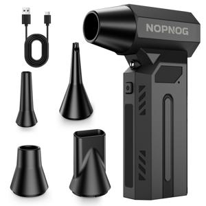 TEMU 터보 블로워 제트 팬 무선 스노우 블로워 리프 블로워 8400000RPH 4단계 강력 먼지 제거기 차량용, 눈 청소, 멀티 노즐 시트/컵홀더 청소, LED 라이트, 무선 휴대용 Type-C|차량용선풍기|서큘레이터선풍기