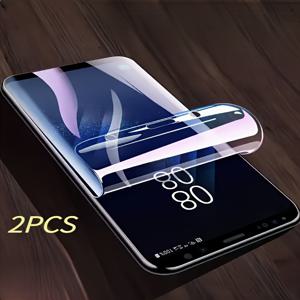 TEMU 삼성 갤럭시 A01 A04 A10 A11 A12 A13 A14 A20 A20S A20E A21S A21 A22 A23 A30 A31 A32 A40 A41 A42 A50 A50S A51 A52 A53 A54 A70 A71 A72 A73 A80 A83 A90 5G A91용 하이드로겔 필름 2매, 풀 커버 스크린 보호 필름 (유리 아님)