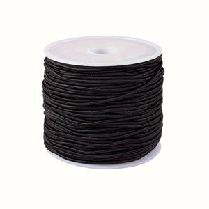 TEMU 1롤/6롤 탄성 코드, 0.6~1mm 폭의 패브릭 고무 밴드 스트링, 팔찌 및 목걸이 만들기용